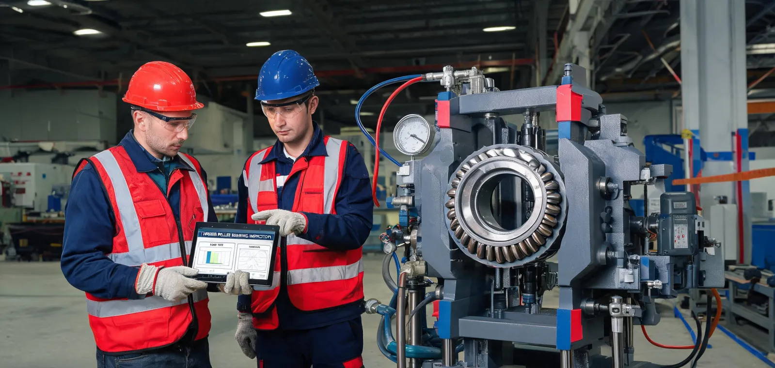 bearing engineering team in factory